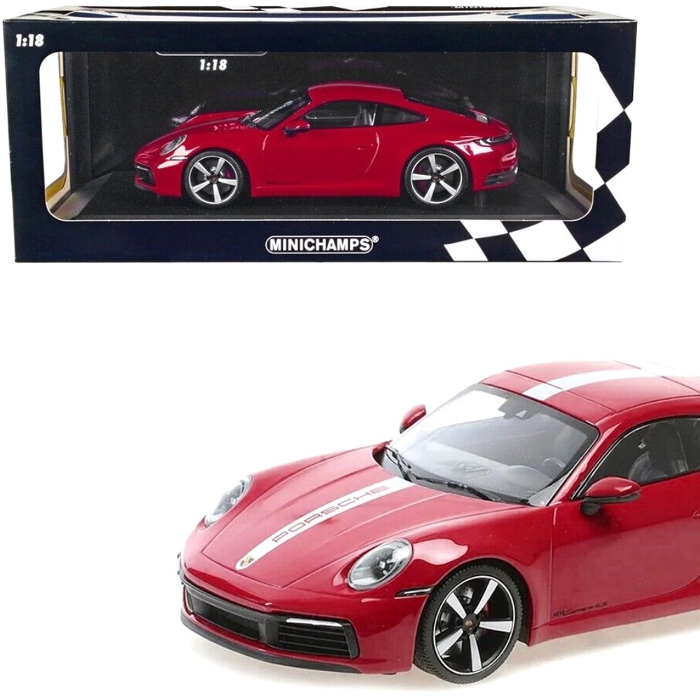 1:18 Porsche 911 Carrera 4S Carmine Red 2019 Diecast Model Minichamps 155067326